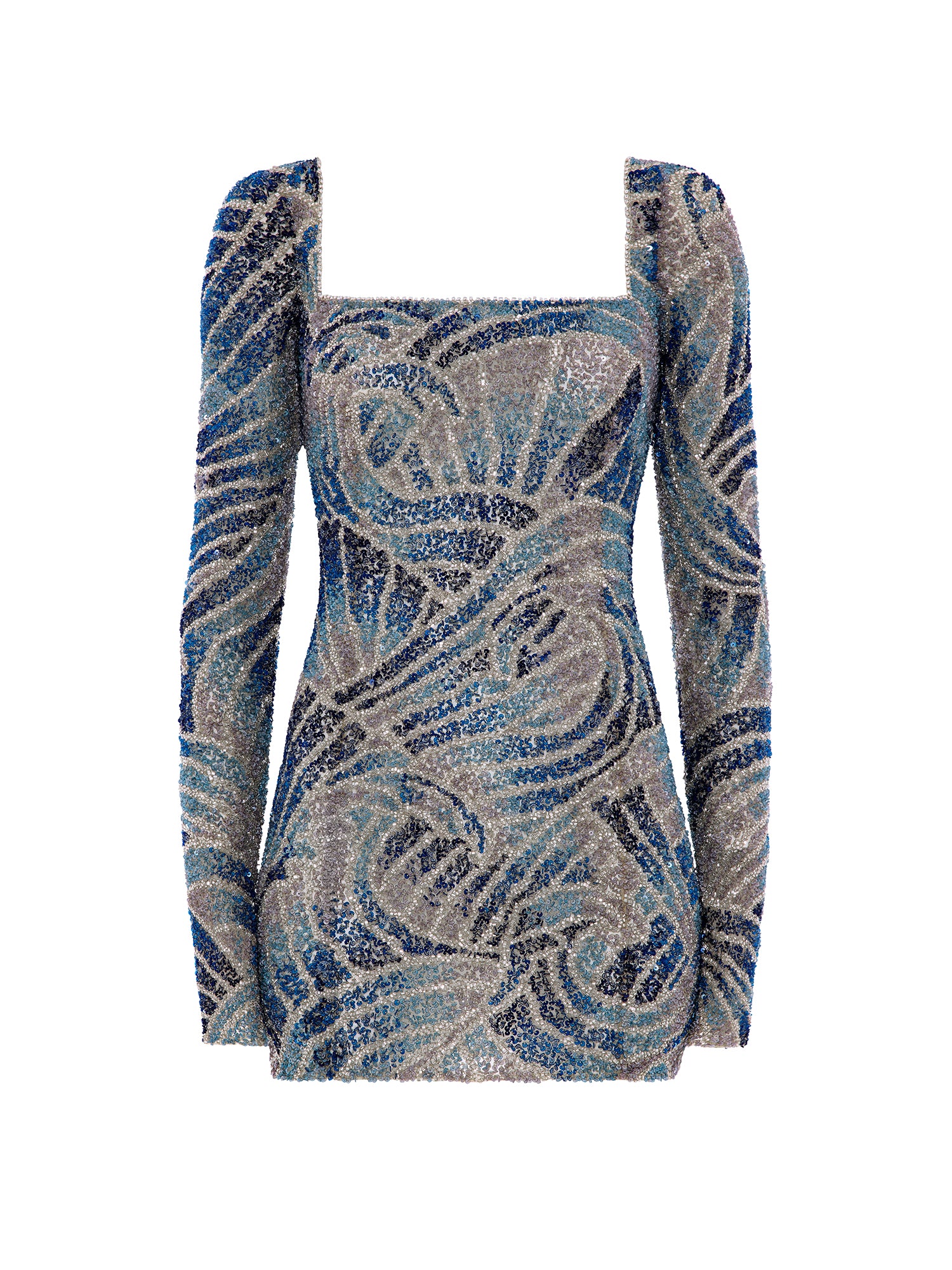 clio peppiatt into the ocean embellished stretch mesh mini dress Maré Mini Dress