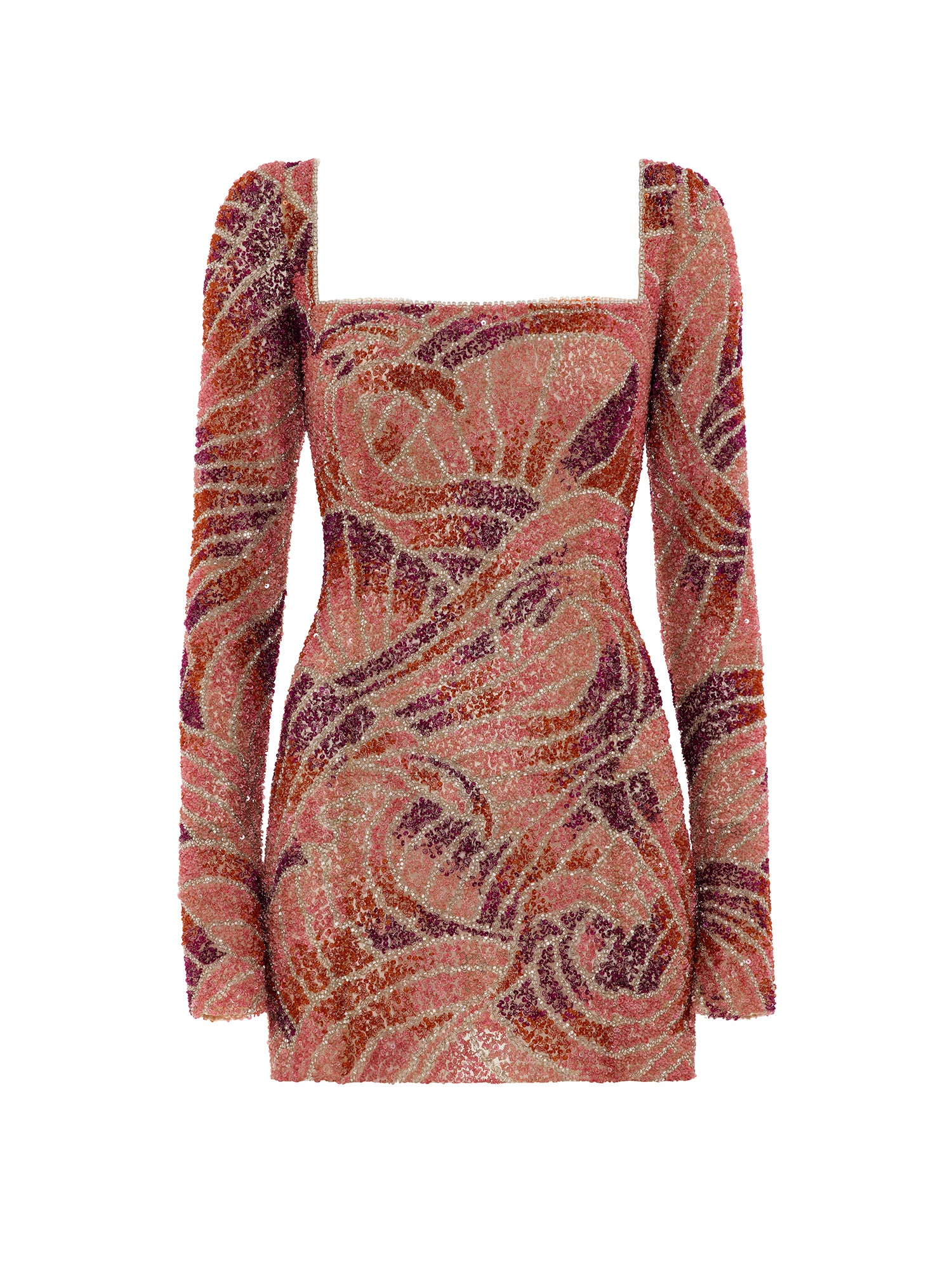 clio peppiatt into the ocean embellished stretch mesh mini dress Maré Mini Dress