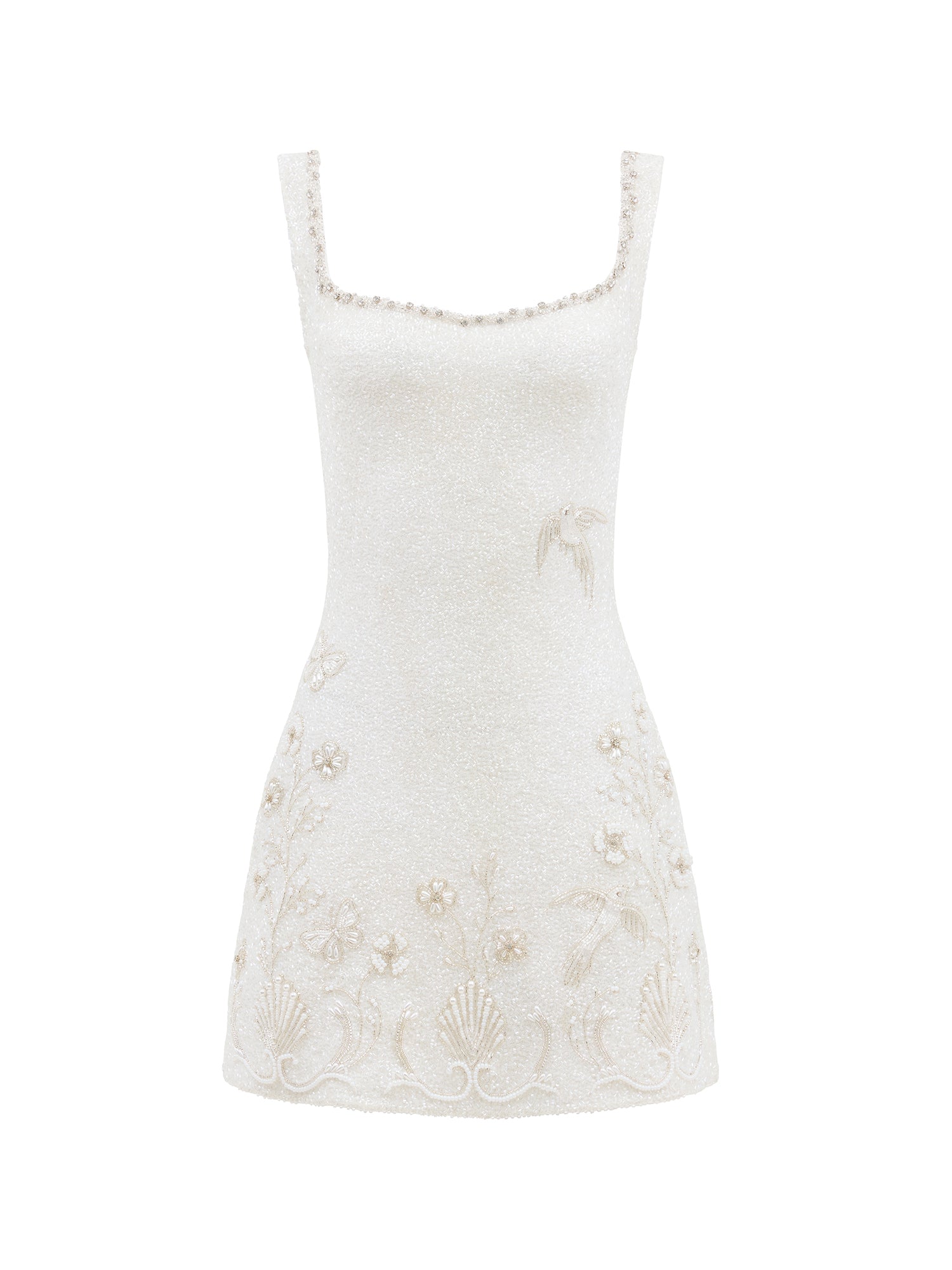 clio peppiatt glitter mini dress Clio Peppiatt Midas Embellished Stretch-tulle Mini Dress - Women - Silver Dresses