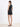 Embellished Appliqué Mini Dress Black Teal