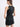 Embellished Appliqué Mini Dress Black Teal
