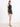 Embellished Appliqué Mini Dress Black Teal