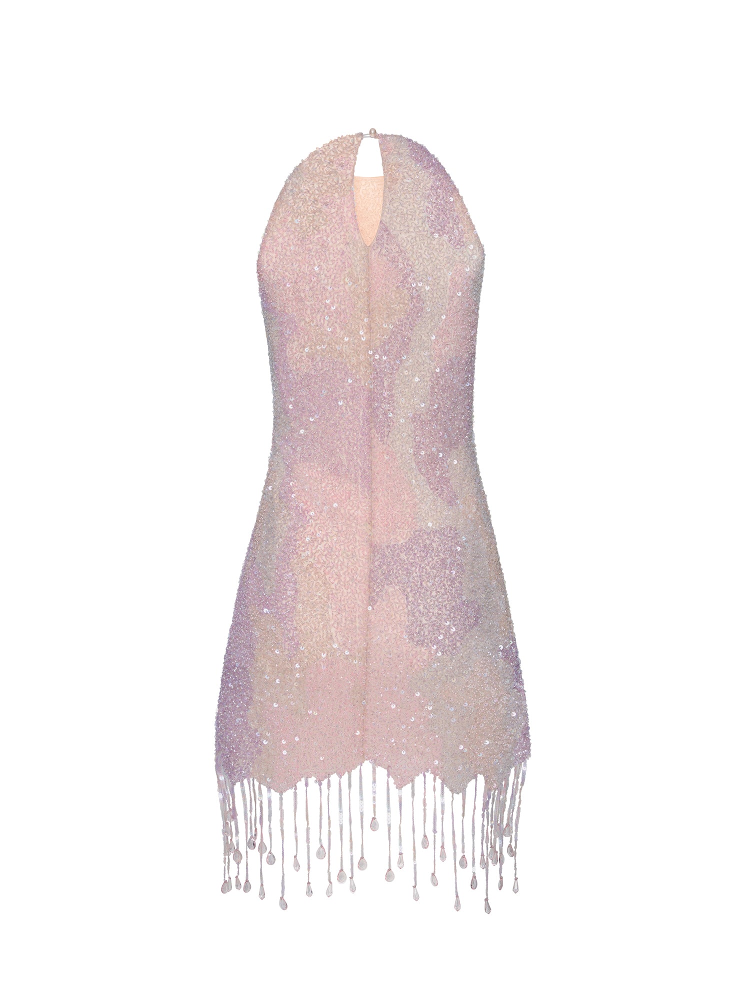 clio peppiatt glitter mini dress CLIO PEPPIATT Embellished stretch-tulle mini dress