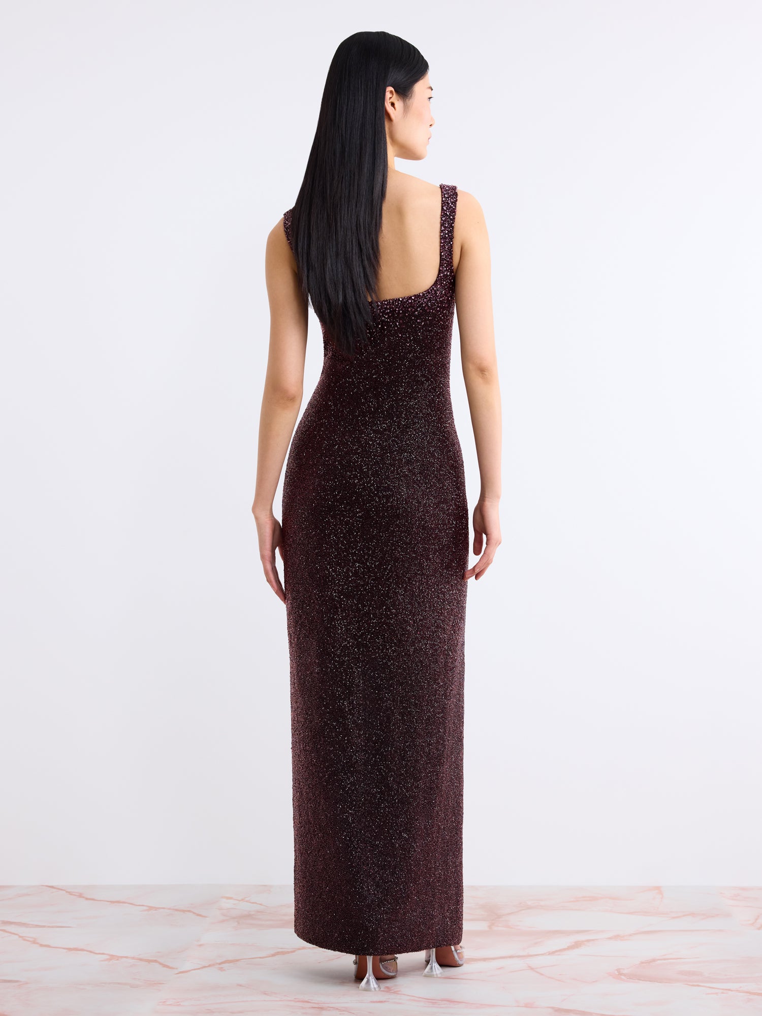venus burgundy dress Venus Velvet Dress
