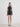 Embellished Appliqué Mini Dress Black Teal